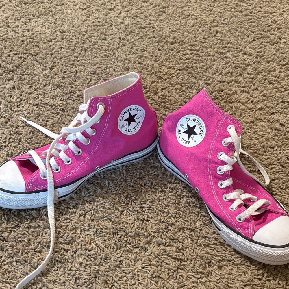 Converse  High-Top Sneakers in Bright Pink